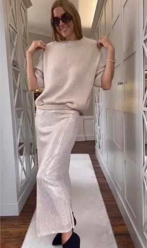 Abi Knit Ecru