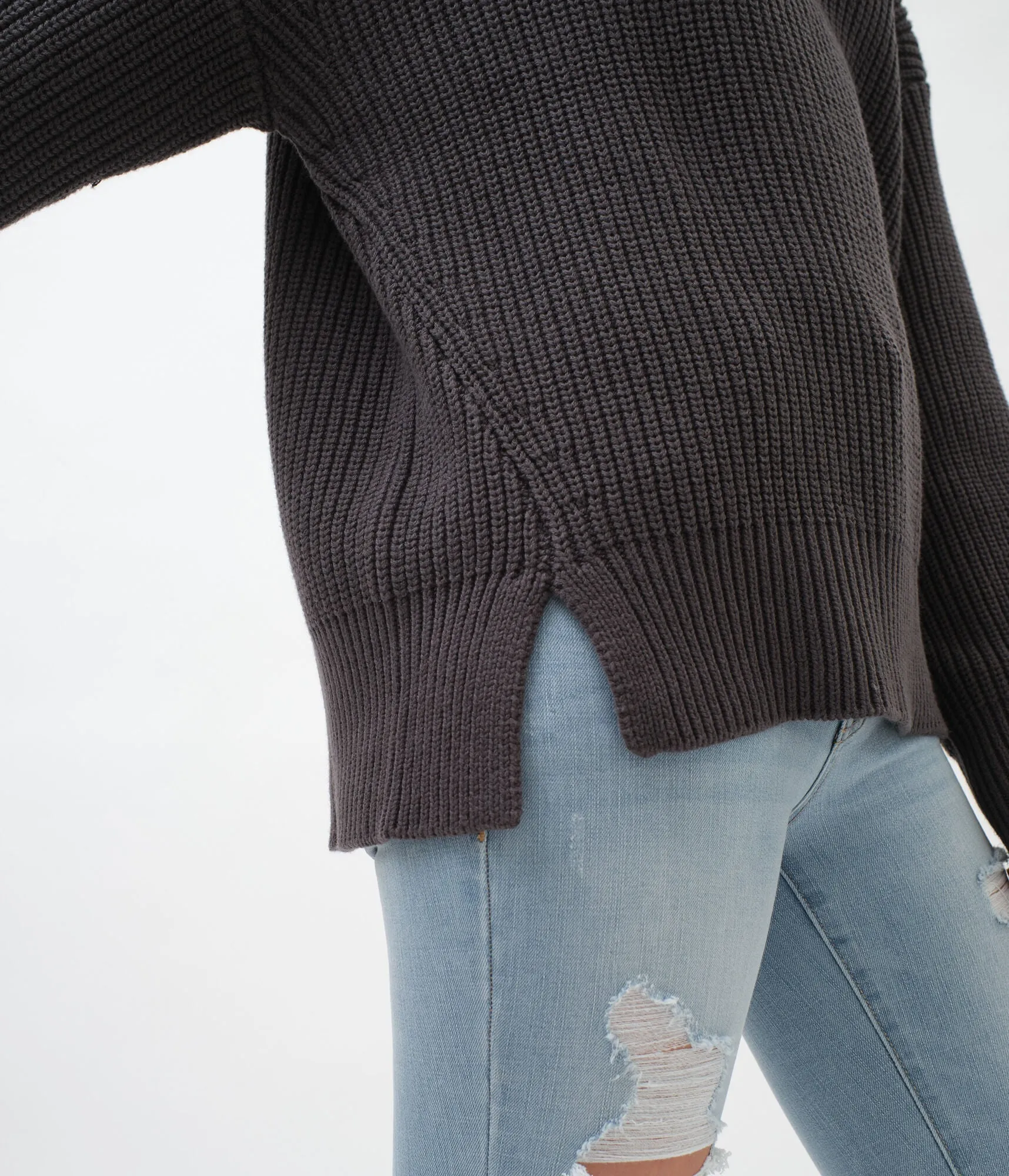 Aeropostale High-Low Crew Tunic Sweater
