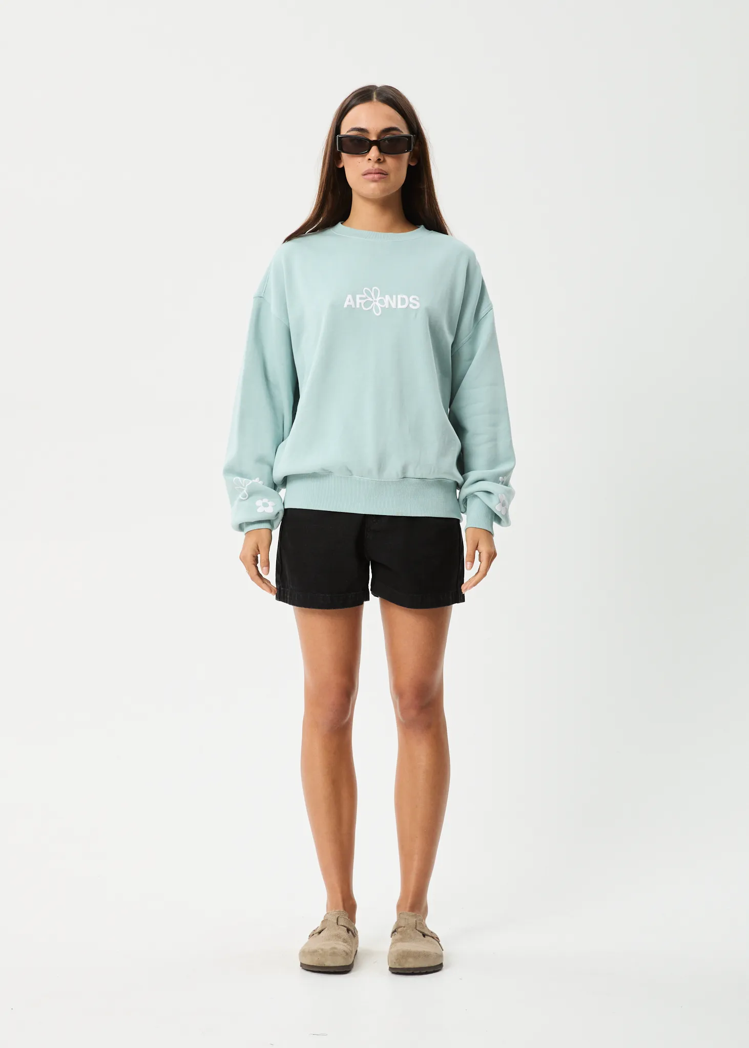 AFENDS Womens Frolic - Crew - Ether Blue