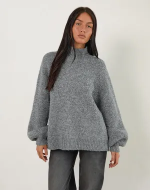 Amato Oversized Jumper in Grey