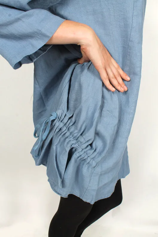 Animale Linen Lagenlook Tunic Top Ruched Boho Hippie Chic XL - XXL