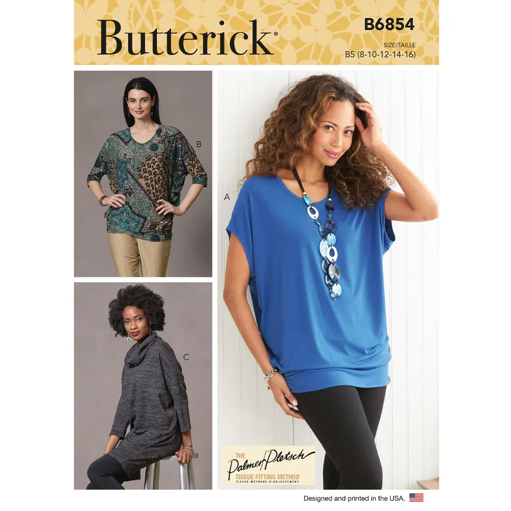 B6854 MISSES' TOPS & TUNIC (size: 16-18-20-22-24)