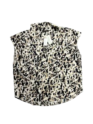 Banana Republic Womens Leopard Print Sleeveless Blouse Top Size M