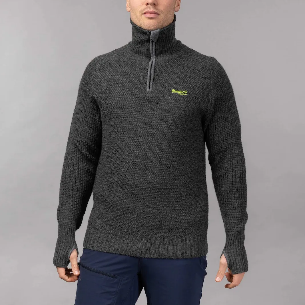 Bergans Men&#x27;s Ulriken Jumper Dark Grey Melange | Buy Bergans Men&#x27;s Ulriken Jumper Dark Grey Melange here | Outnorth