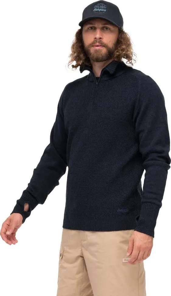 Bergans Men&#x27;s Ulriken Light Merino Jumper Navy Blue | Buy Bergans Men&#x27;s Ulriken Light Merino Jumper Navy Blue here | Outnorth