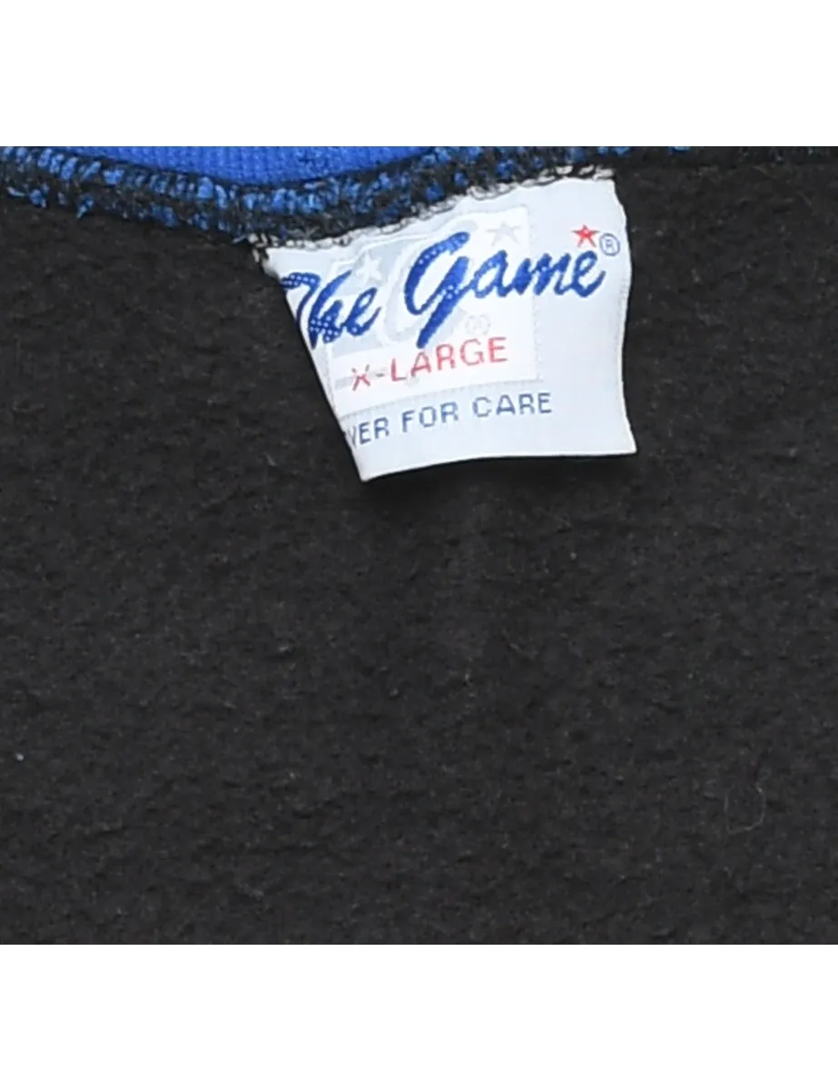 Black & Blue Magic Design Turtleneck Printed Sweatshirt - XL
