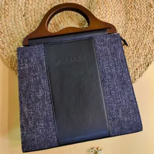 Black & Grey Smart Carry Bag for Women | Hand-Crafted | Refined Style