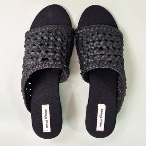 Block Heeled Mules for Women | Sturdy and Chic Cactus Leather | Black