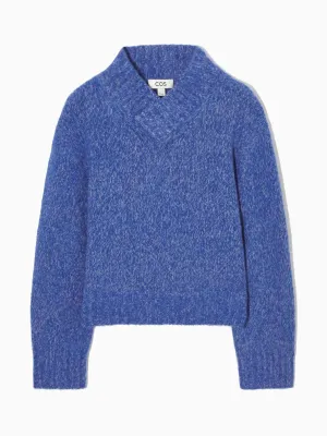 Blue alpaca blend jumper