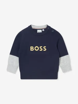 BOSS Baby Boys Knitted Logo Jumper