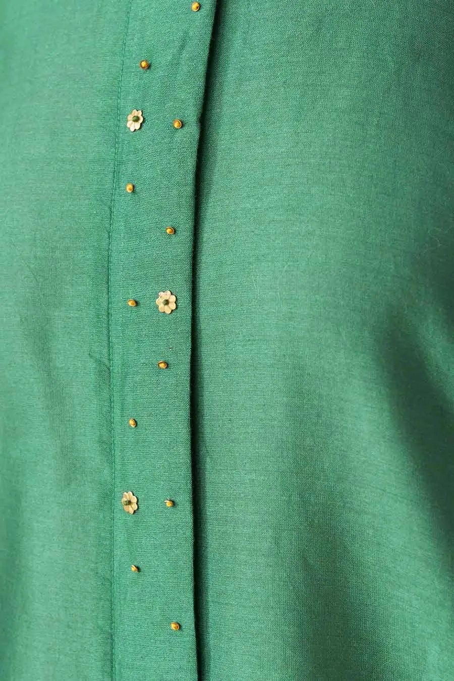 Bottle Green Embellished Tunic & Pants (Set of 2)