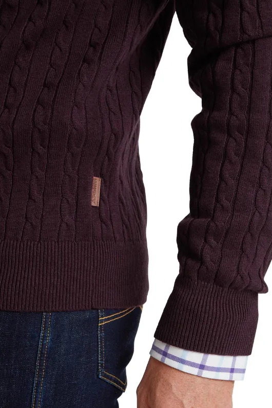 Calton Cotton Cashmere Cable 1/4 Zip Jumper