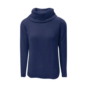 Chenille Roll Neck Jumper - Navy