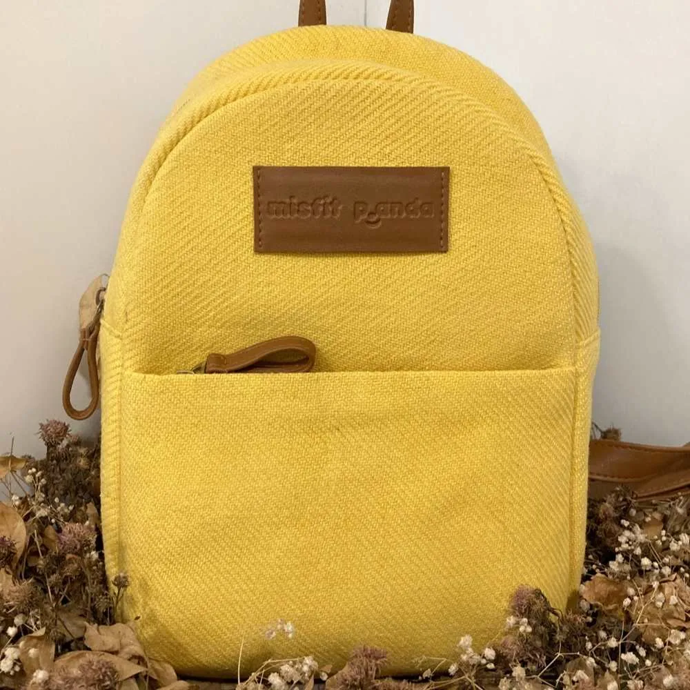 Corn Yellow Backpack | Khes & Cactus Leather | Hand-Crafted | Effortless Style