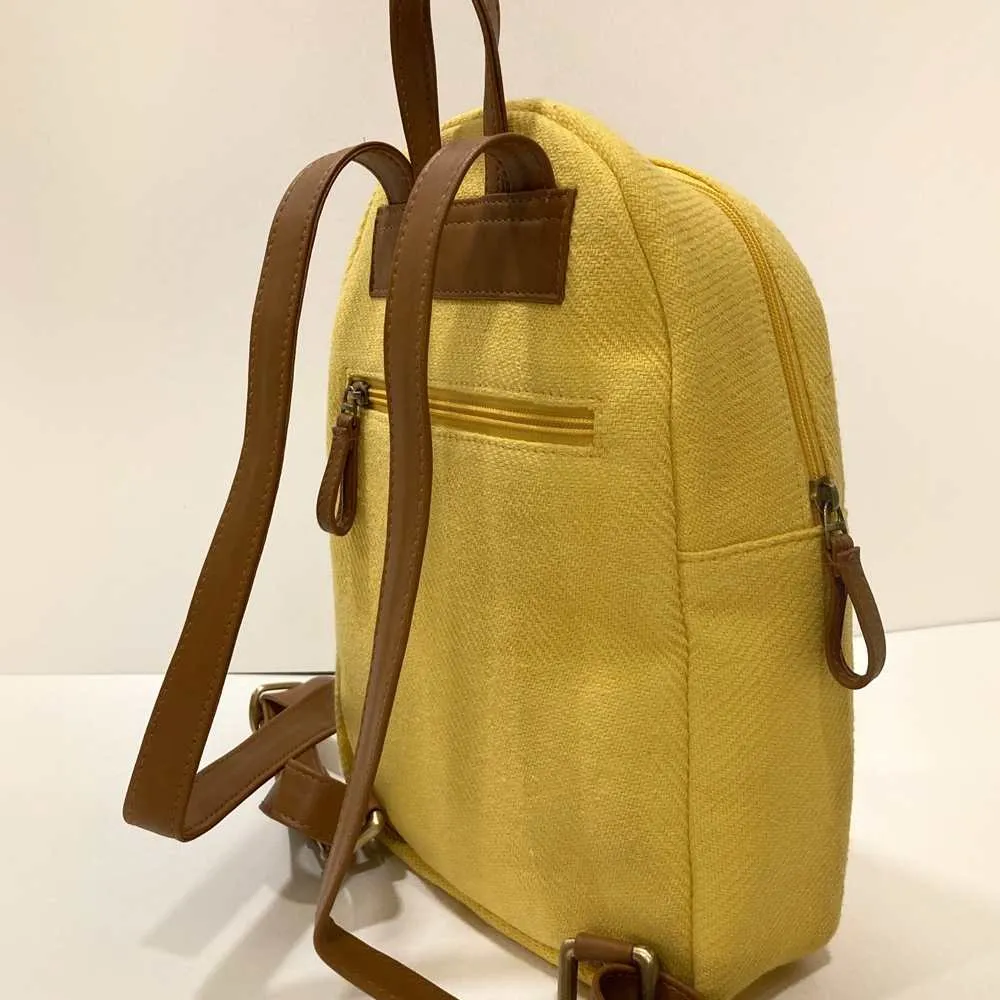 Corn Yellow Backpack | Khes & Cactus Leather | Hand-Crafted | Effortless Style