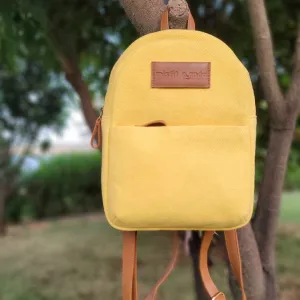 Corn Yellow Backpack | Khes & Cactus Leather | Hand-Crafted | Effortless Style
