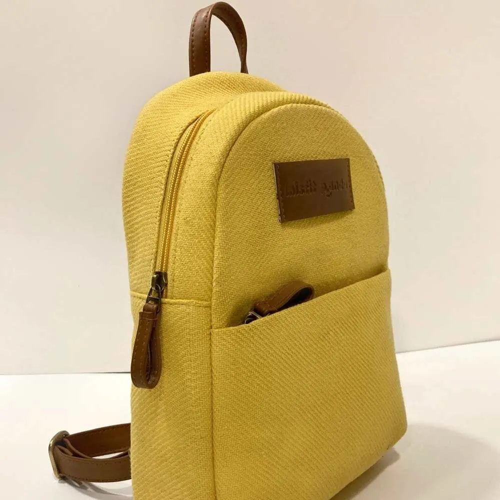 Corn Yellow Backpack | Khes & Cactus Leather | Hand-Crafted | Effortless Style