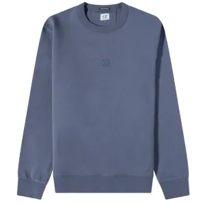 C.P. Company Stretch Fleece Ombre Blue Crew Neck Sweatshirt