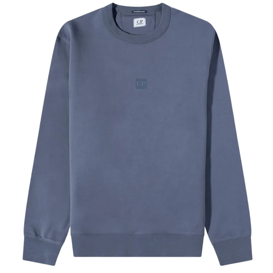 C.P. Company Stretch Fleece Ombre Blue Crew Neck Sweatshirt