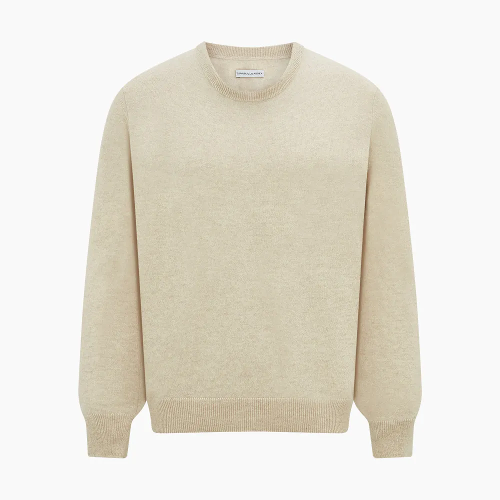 Cream Cashmere Round Neck Jumper