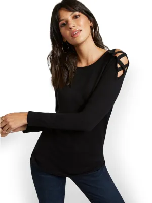 Crisscross Hi-Lo Tunic Sweater