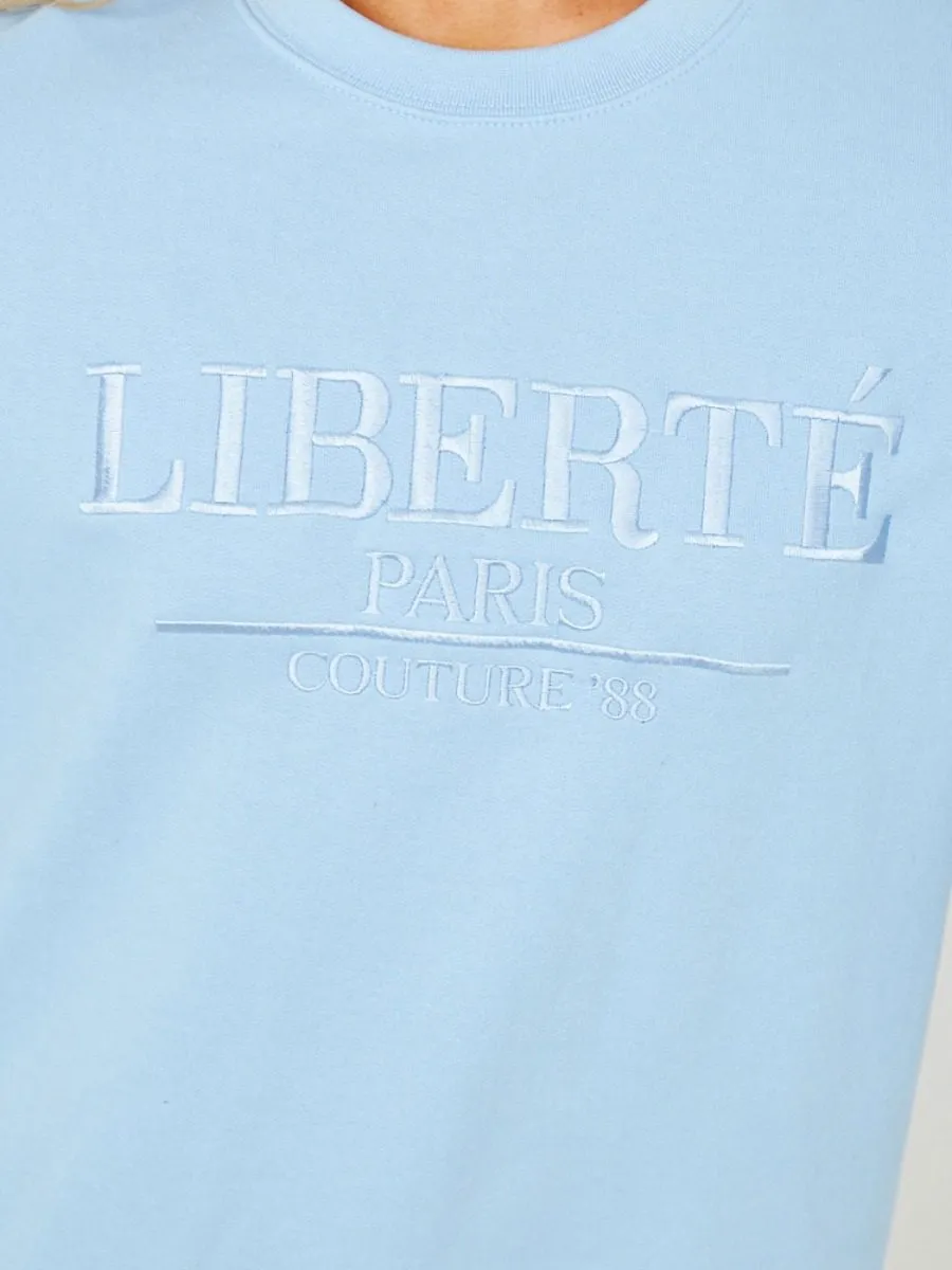 Debra Embroidered Liberte Sweatshirt Jumper In Blue