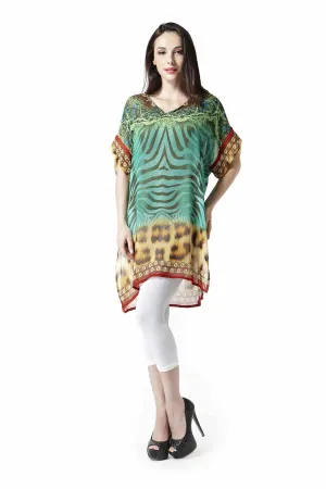 Digital Animal Print Chiffon Tunic