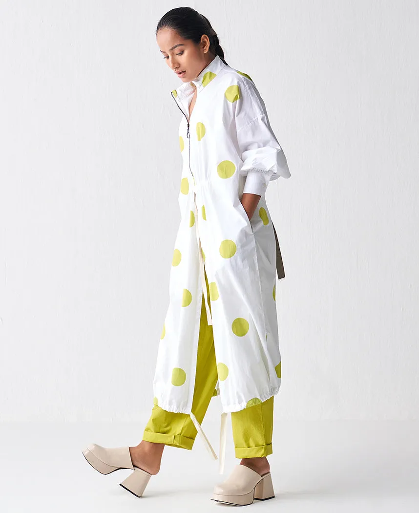 Drawstring Polka Tunic Set