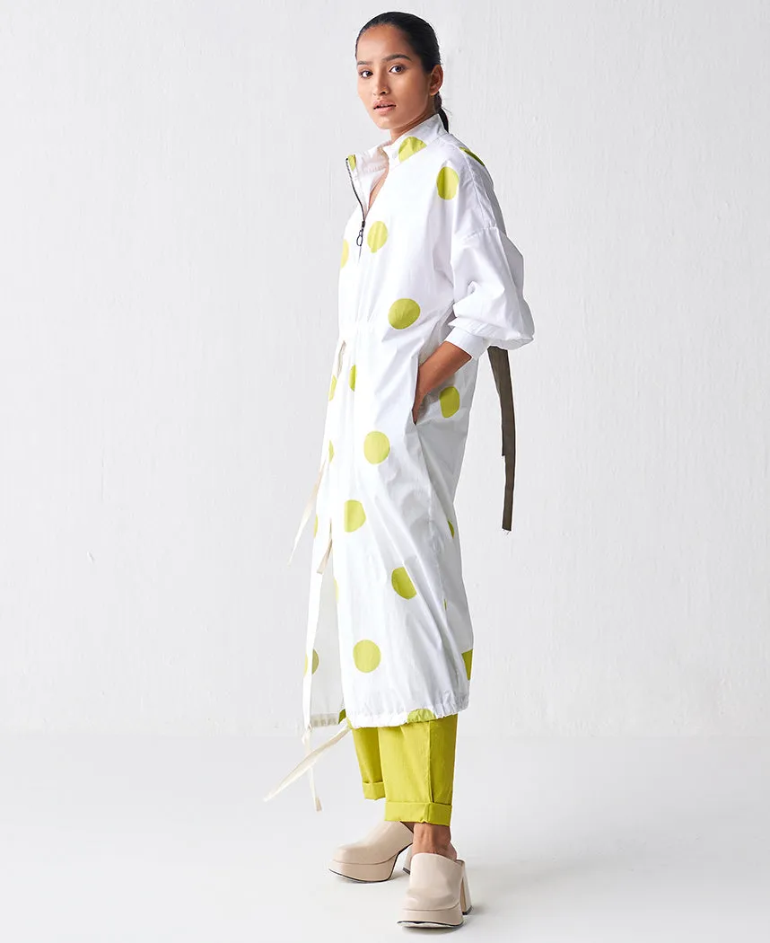 Drawstring Polka Tunic Set