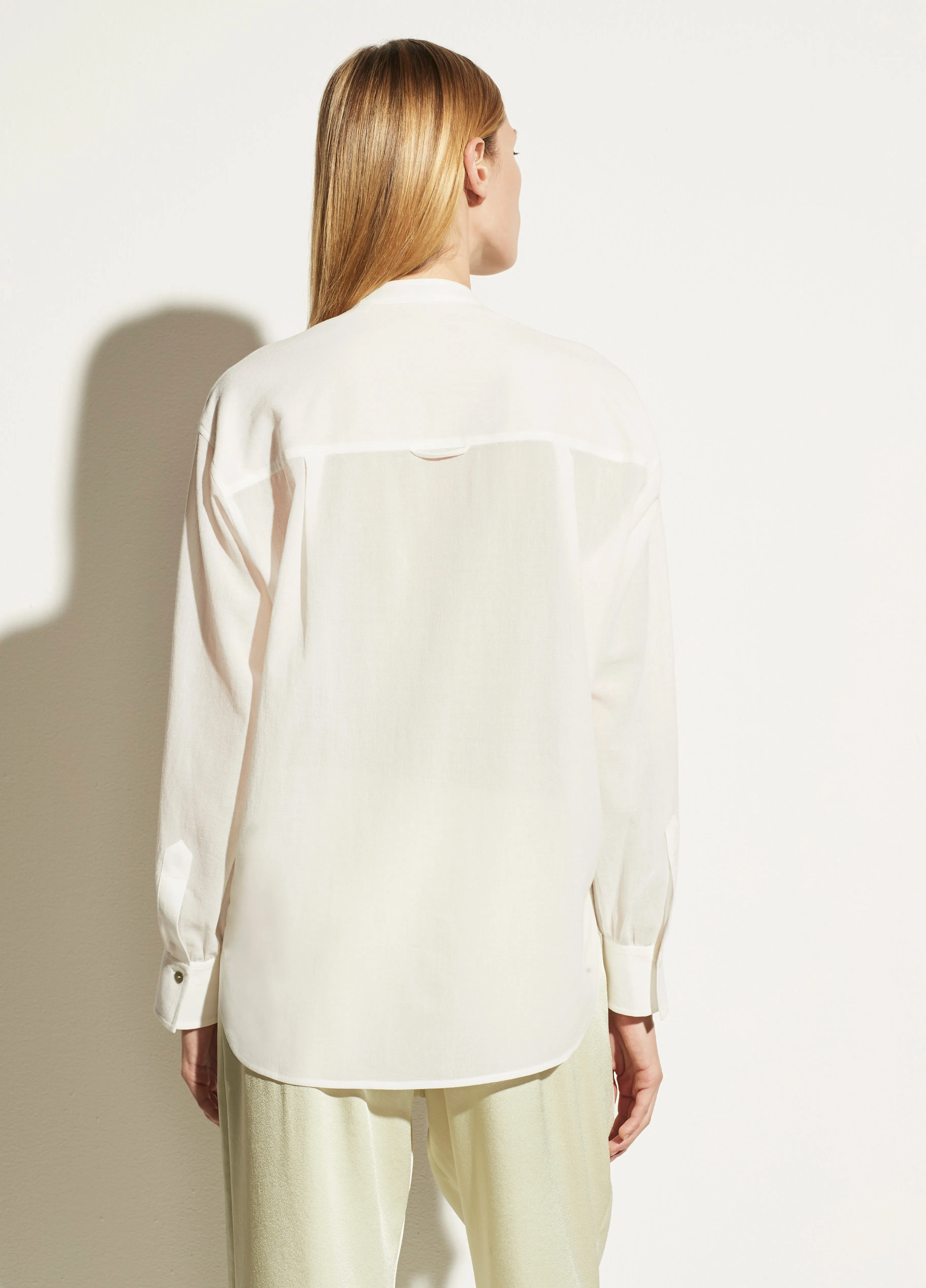 Easy Bib Front Button Down in Optic White