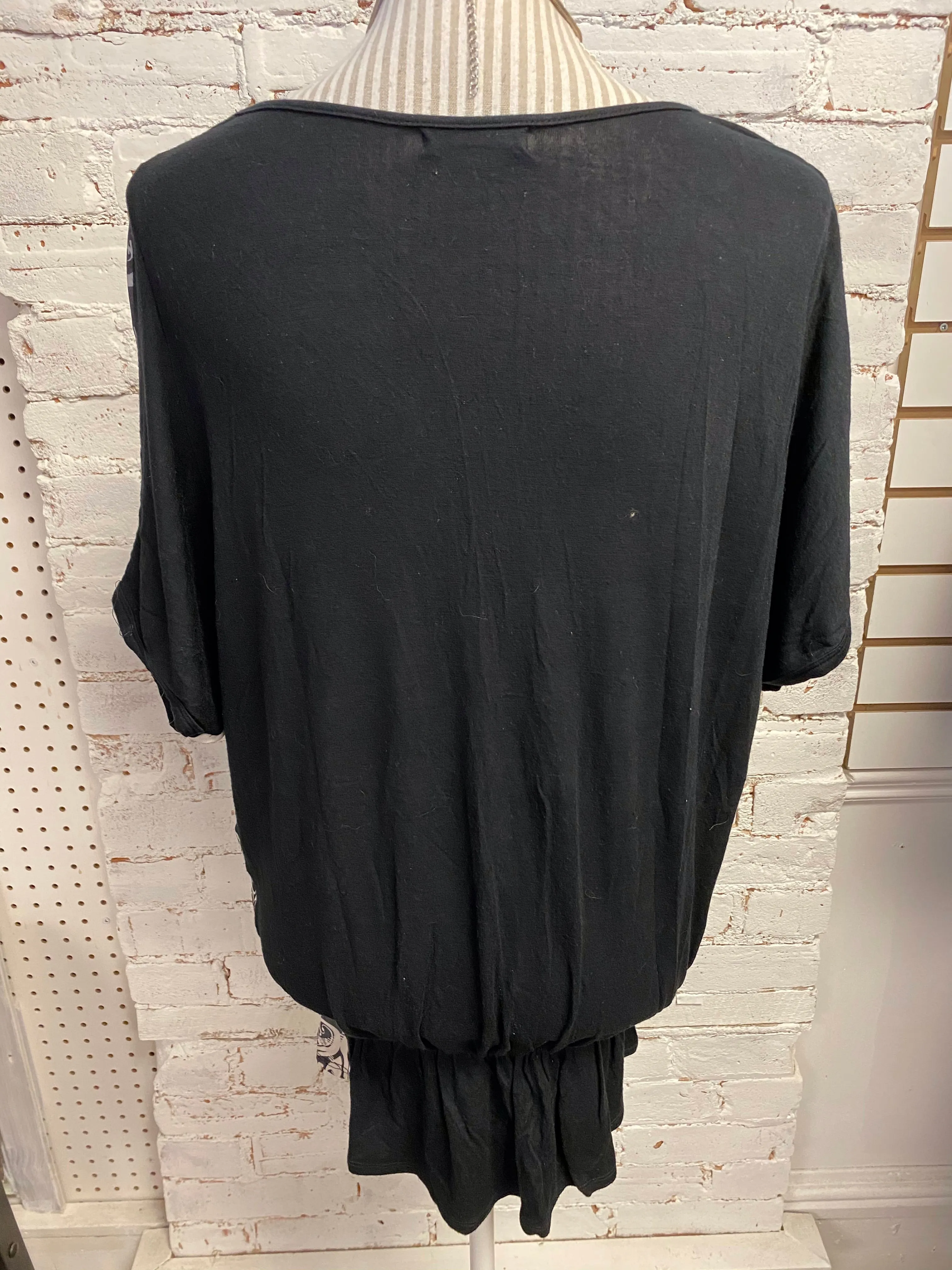 Elastic Waist Flounce Top (Size L)