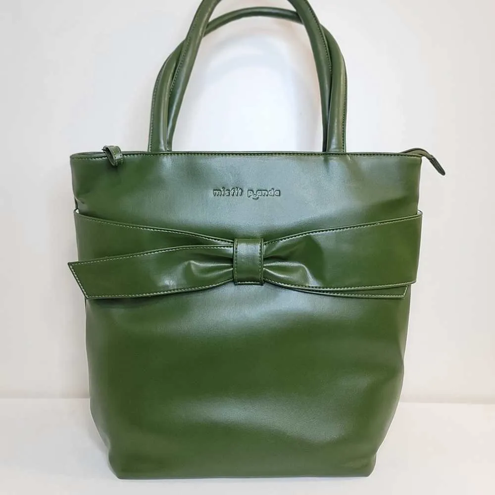 Emerald Green Tote Bag | Study and Durable Cactus Leather | Crisp Design