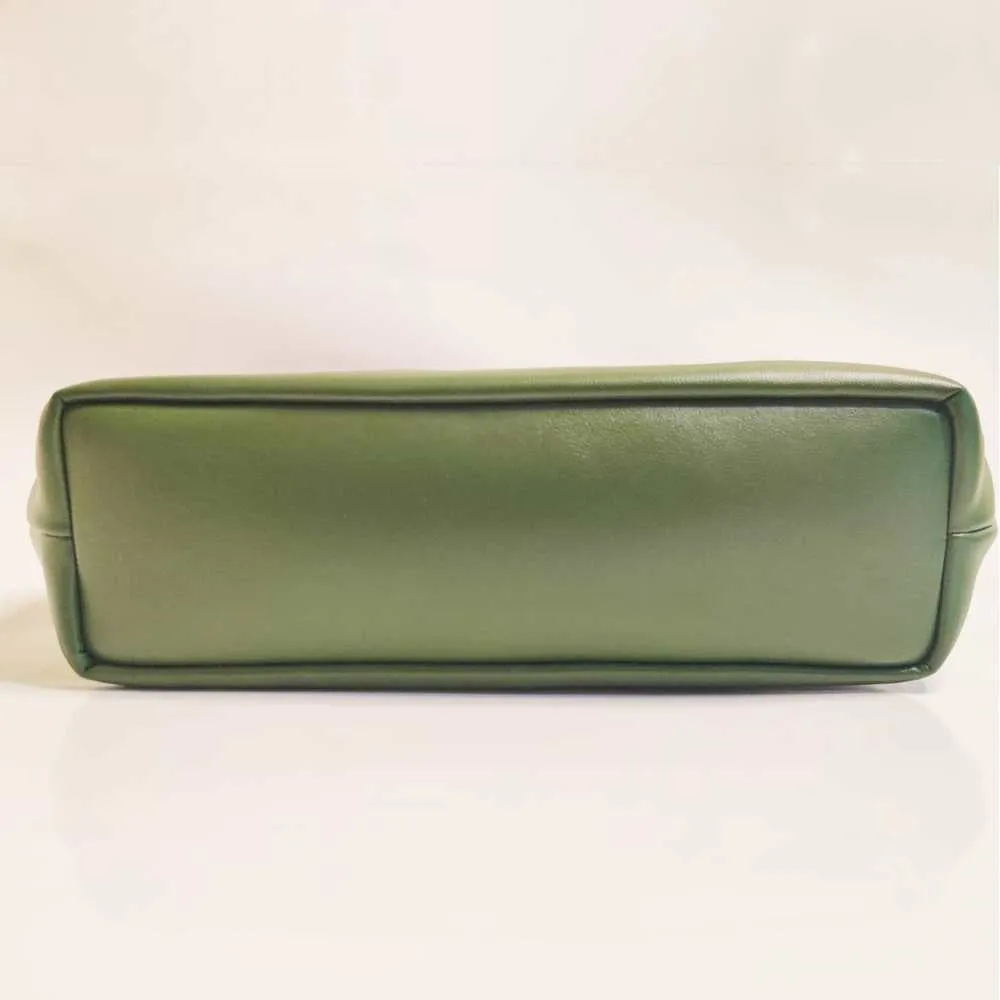Emerald Green Tote Bag | Study and Durable Cactus Leather | Crisp Design
