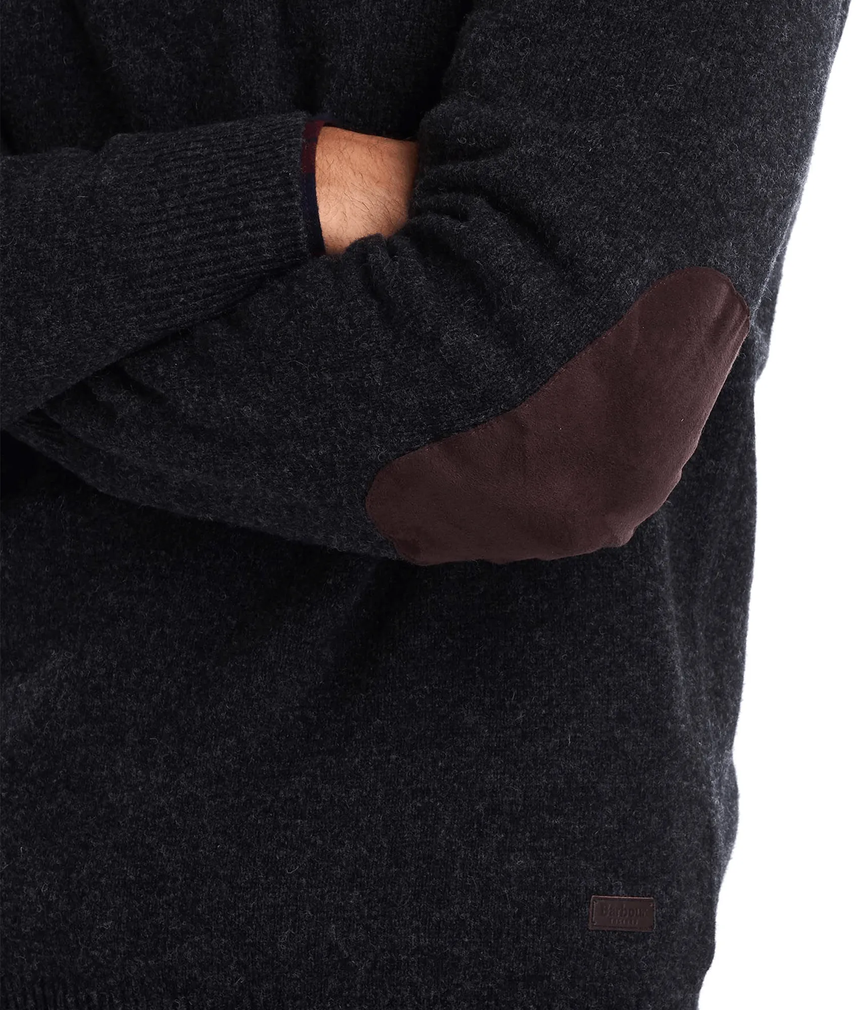 Essential Elbow Patch Jumper - Grey