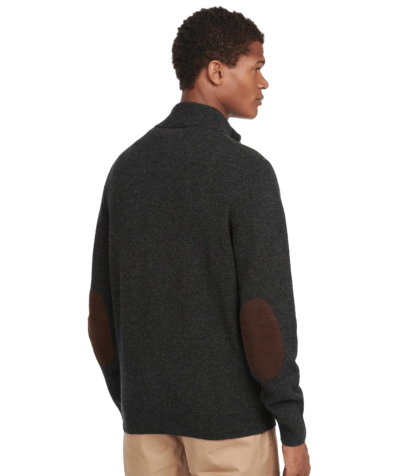 Essential Elbow Patch Jumper - Grey