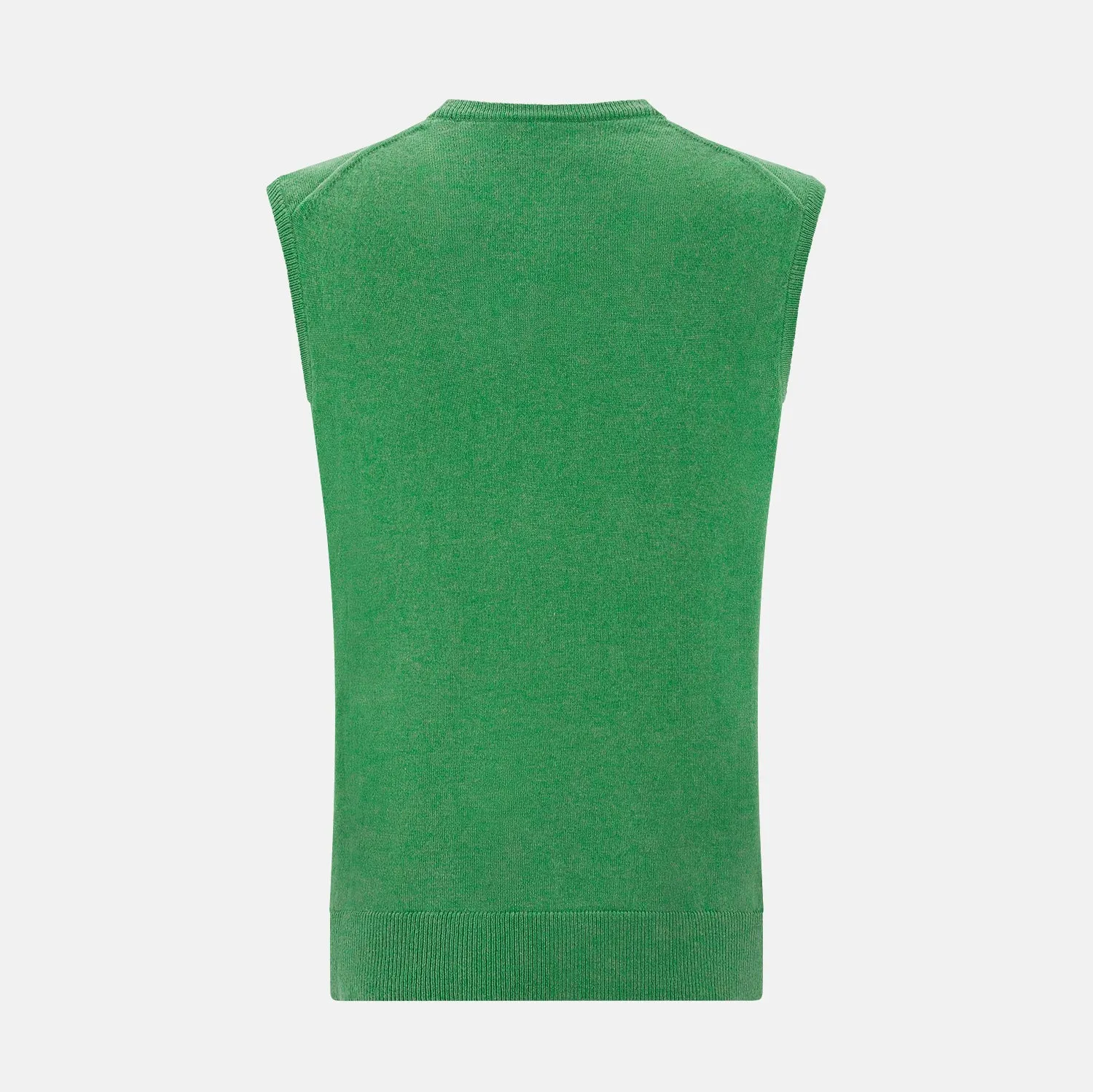 Fern Green Cashmere V-Neck Vest