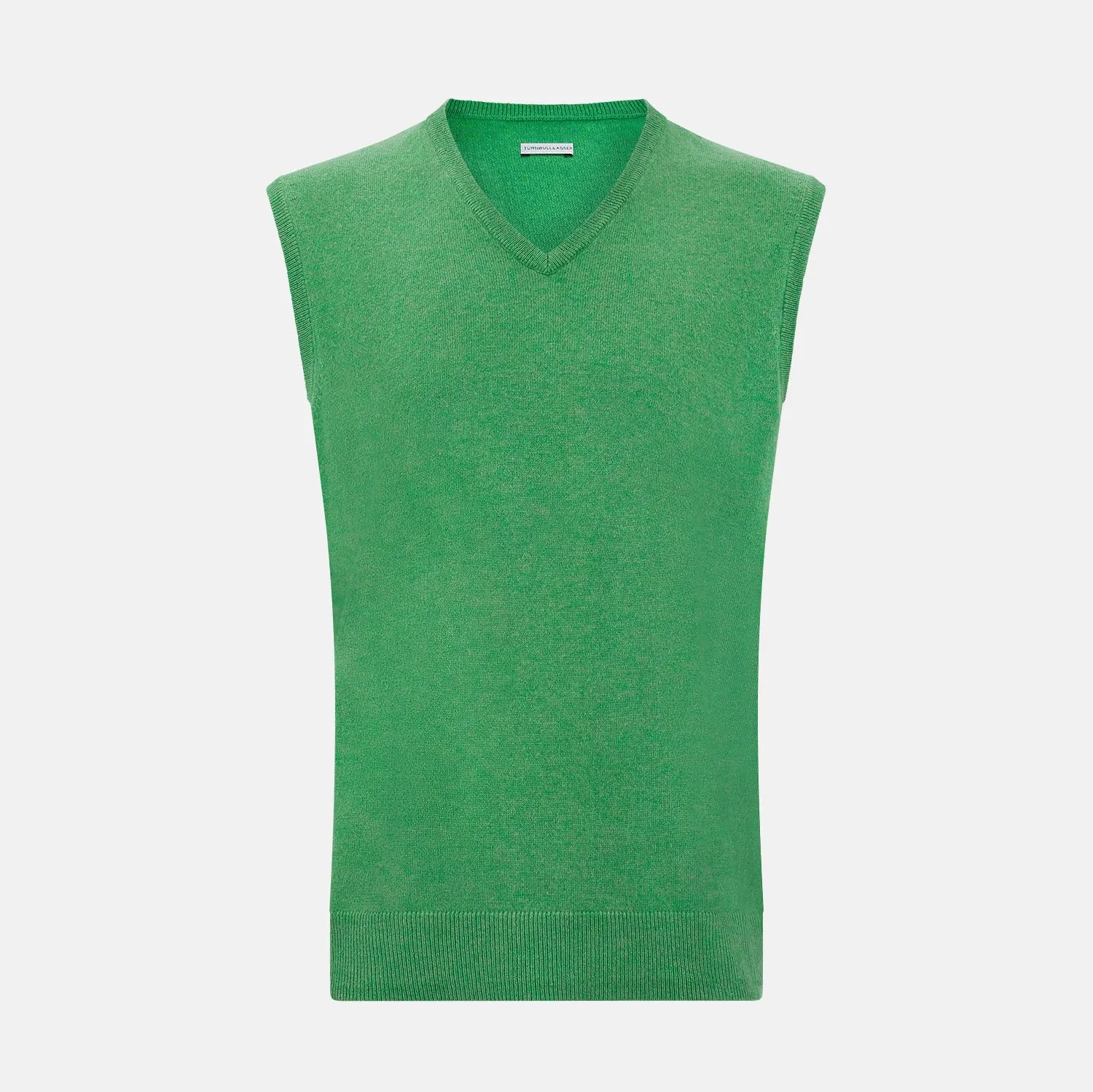 Fern Green Cashmere V-Neck Vest