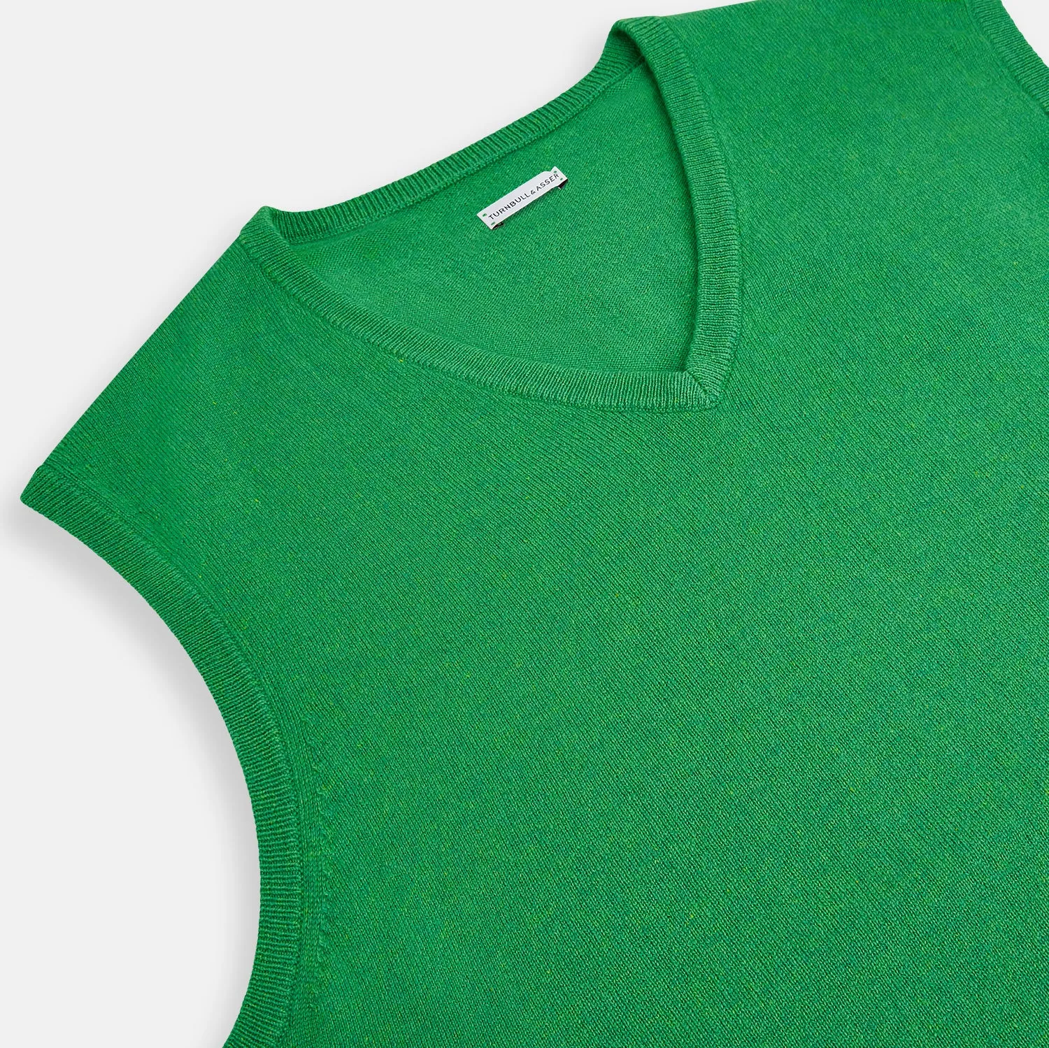 Fern Green Cashmere V-Neck Vest