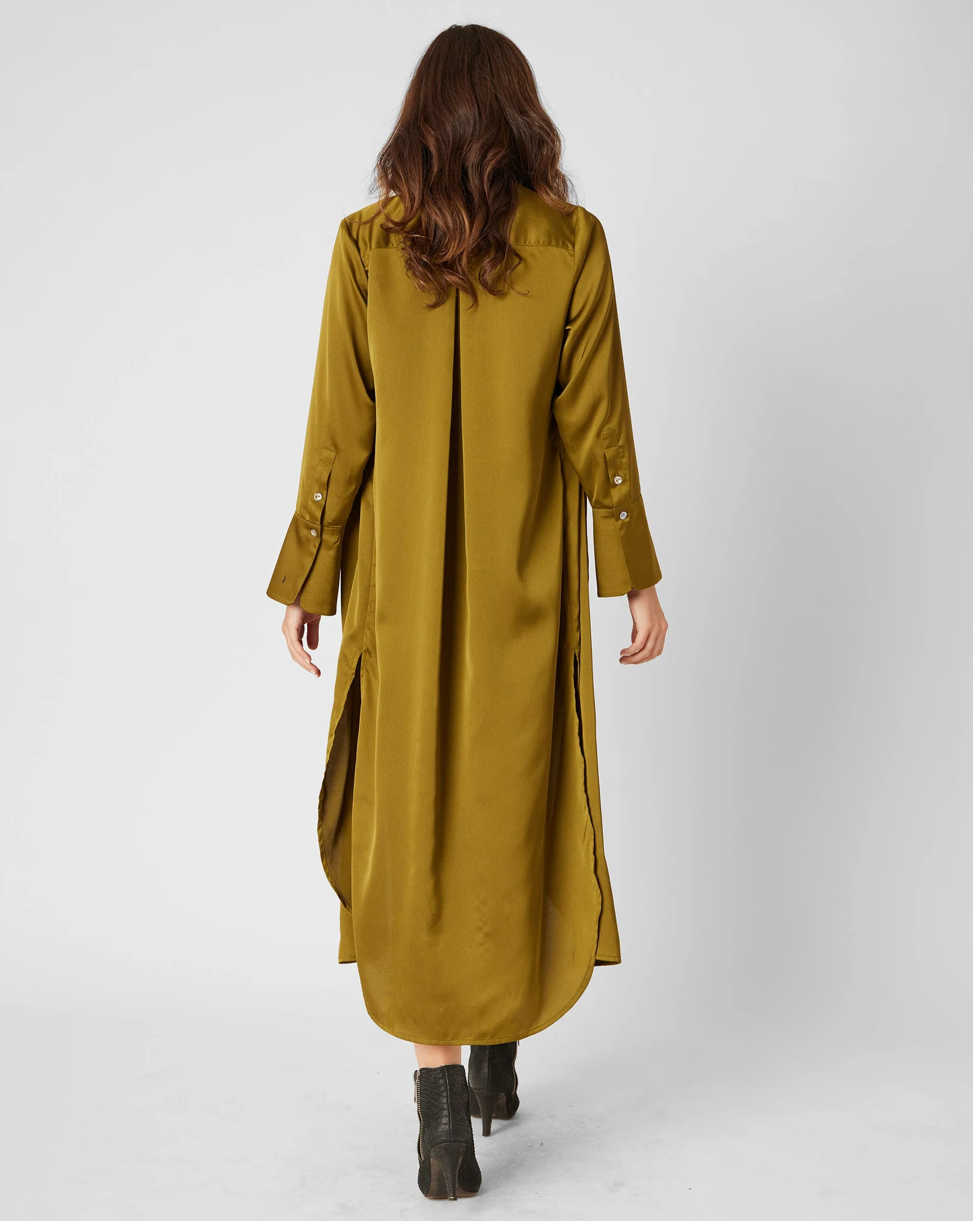 FINAL SALE - Longline Lapis Button Front Tunic