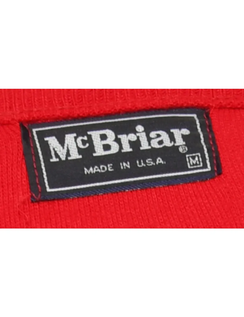 Fine Knit Red Jumper - M