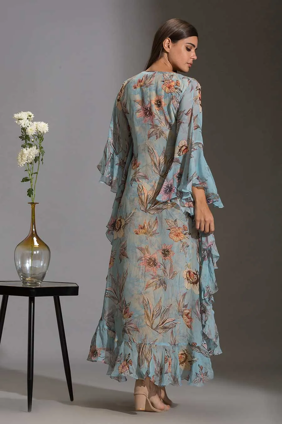 Floral Print Jumpsuit & Tunic Set