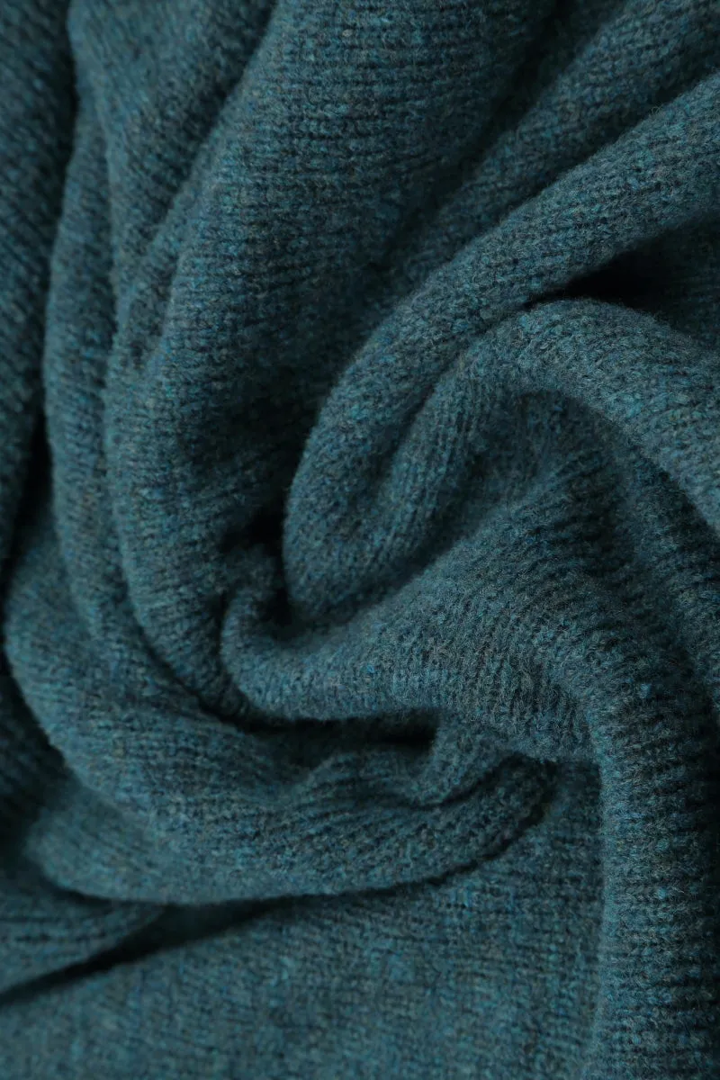 Flowy Teal Wool Sweater