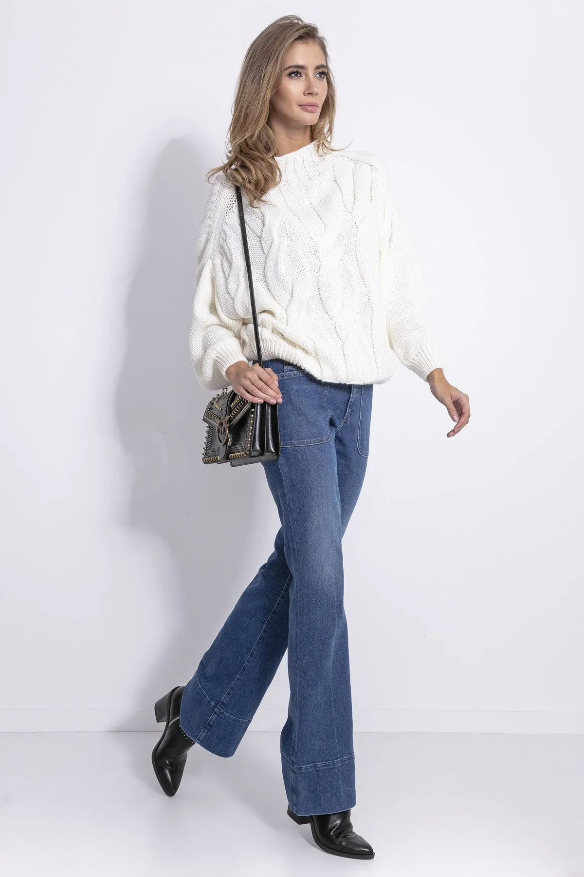 Fobya Female Jumper Oversize Amaranth Cream