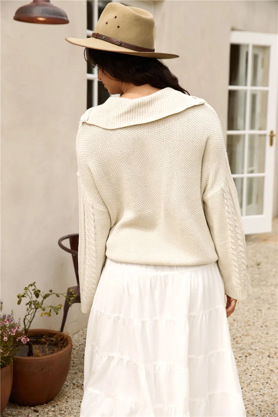 For Real Knit Jumper Beige