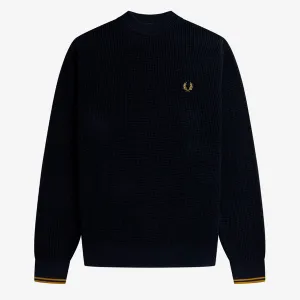 Fred Perry Waffle Stitch Jumper - Navy