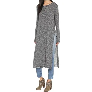 Free People Charcoal To The Max Long Tunic