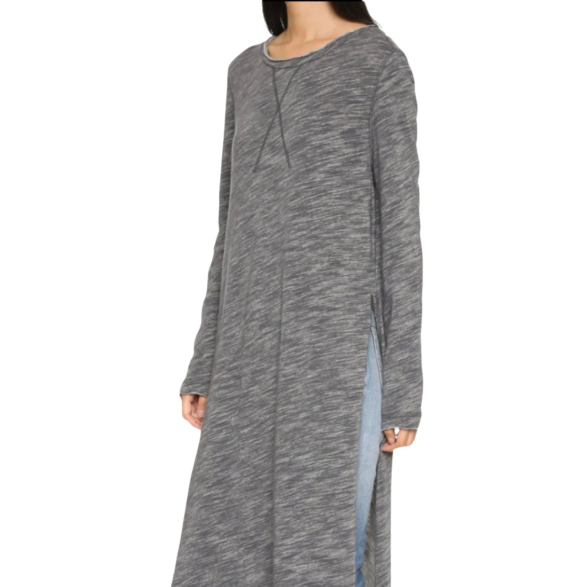 Free People Charcoal To The Max Long Tunic