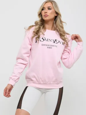 Gracie Ye Saint Love Sweatshirt Jumper In Pink