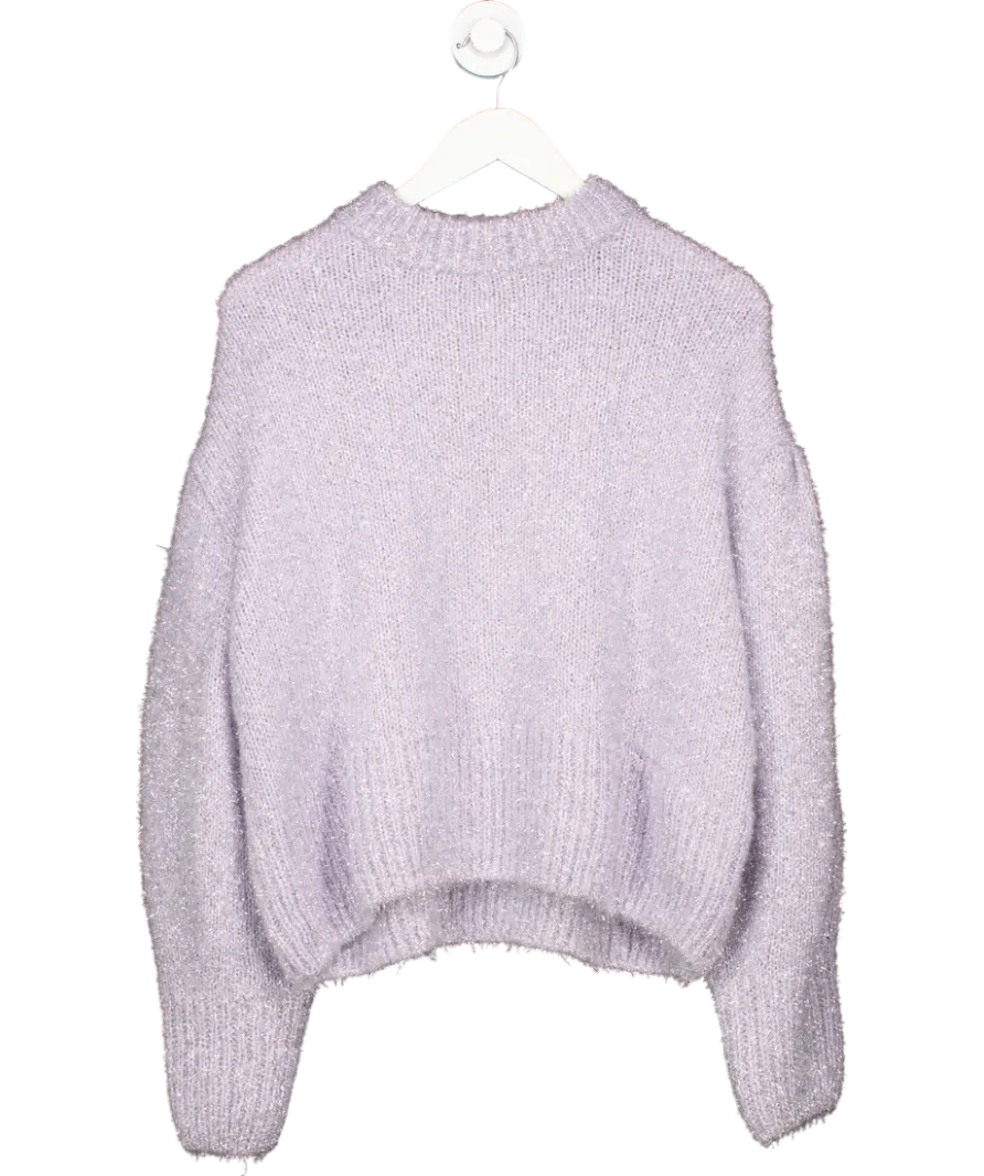 H&M Purple Glittery Jumper UK 12