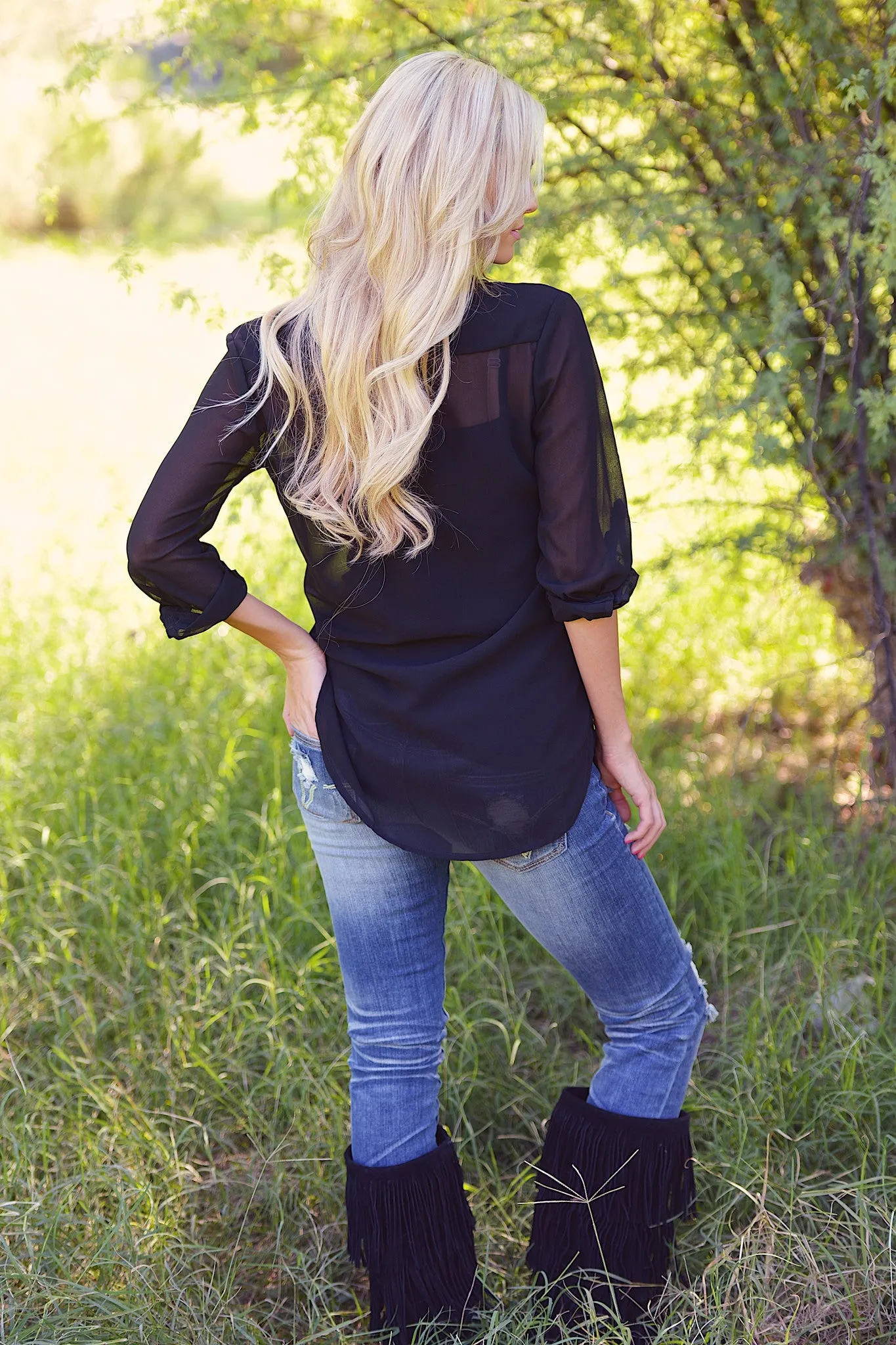 High Expectations Top - Black